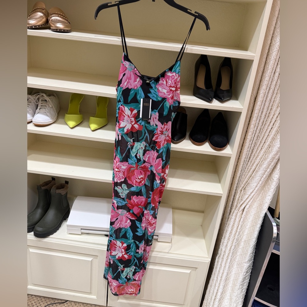 Revolve AFRM Floral Mesh Midi Dress - Picture 6 of 7